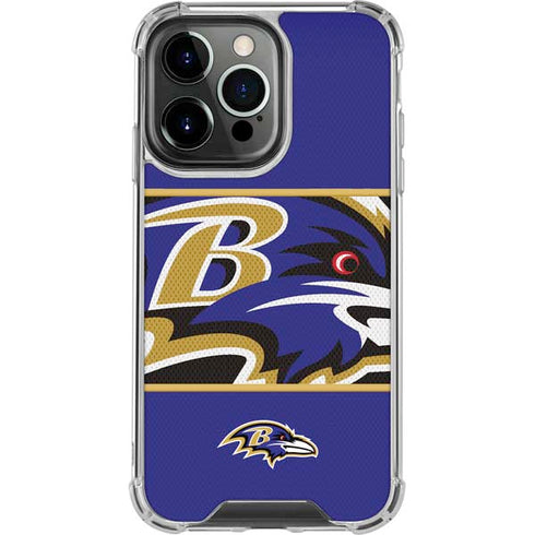 NFL Baltimore Ravens Zone Block iPhone 15 Pro Clear Case